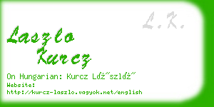laszlo kurcz business card